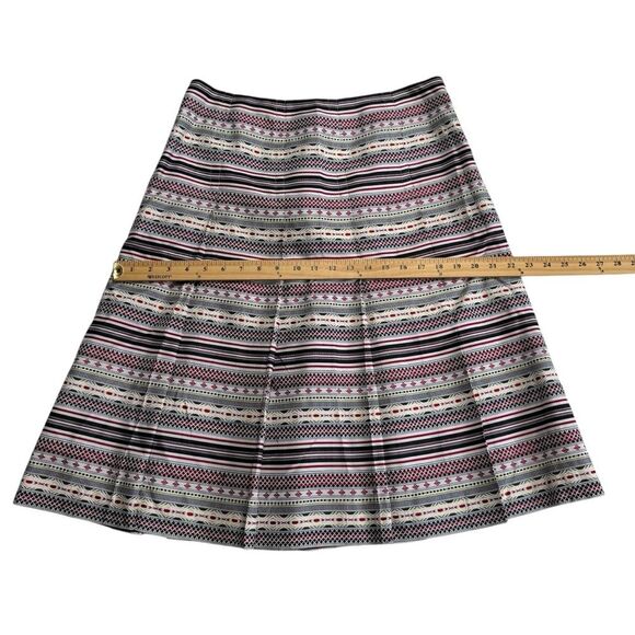 Nine West Silk Blend Pleated Side Zip Lined Skirt Sz 8 - Picture 3 of 12